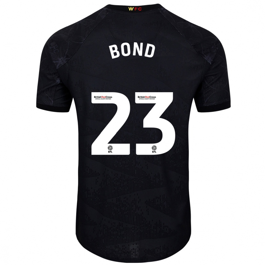 Niño Fútbol Camiseta Jonathan Bond #23 Negro Blanco 2ª Equipación 2024/25 México