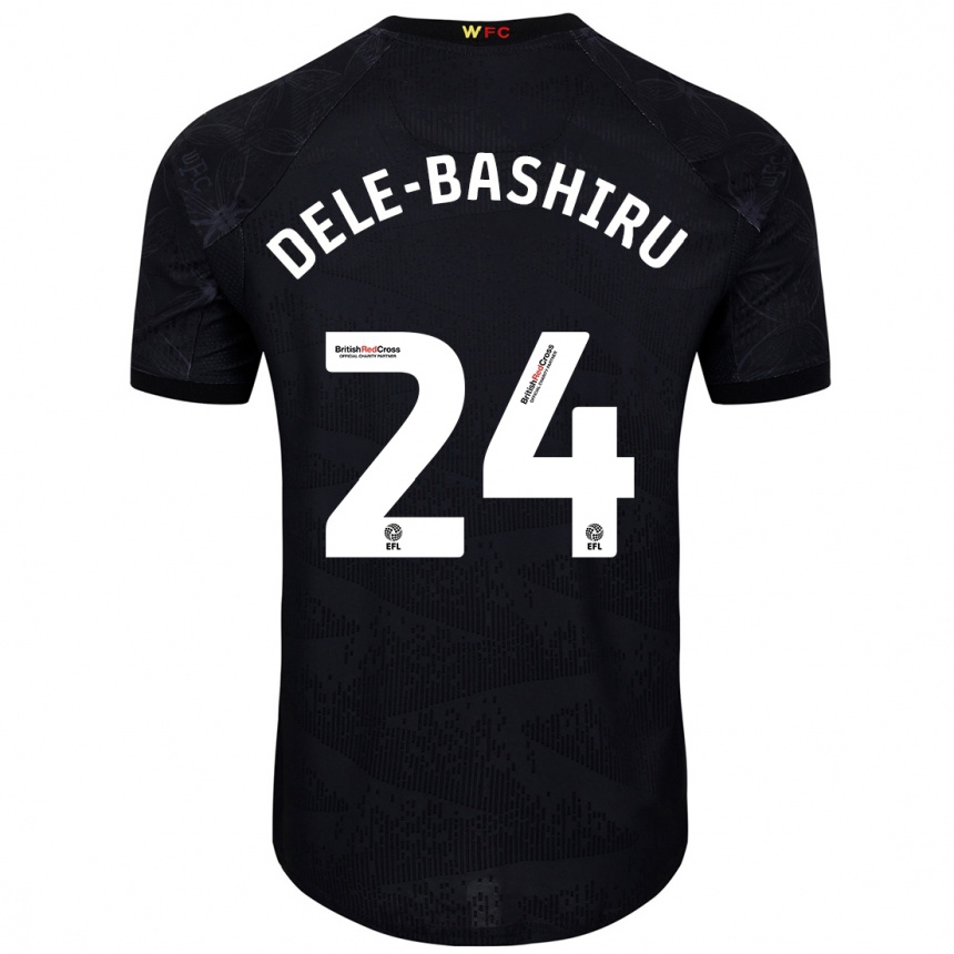 Niño Fútbol Camiseta Tom Dele-Bashiru #24 Negro Blanco 2ª Equipación 2024/25 México