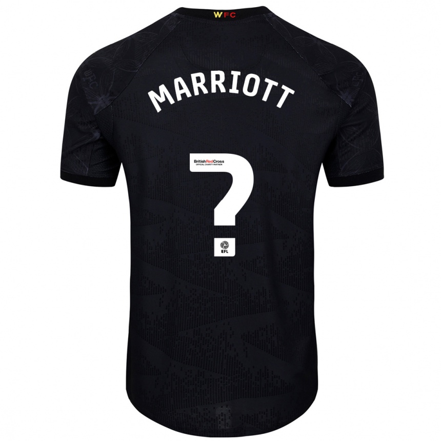 Niño Fútbol Camiseta Alfie Marriott #0 Negro Blanco 2ª Equipación 2024/25 México