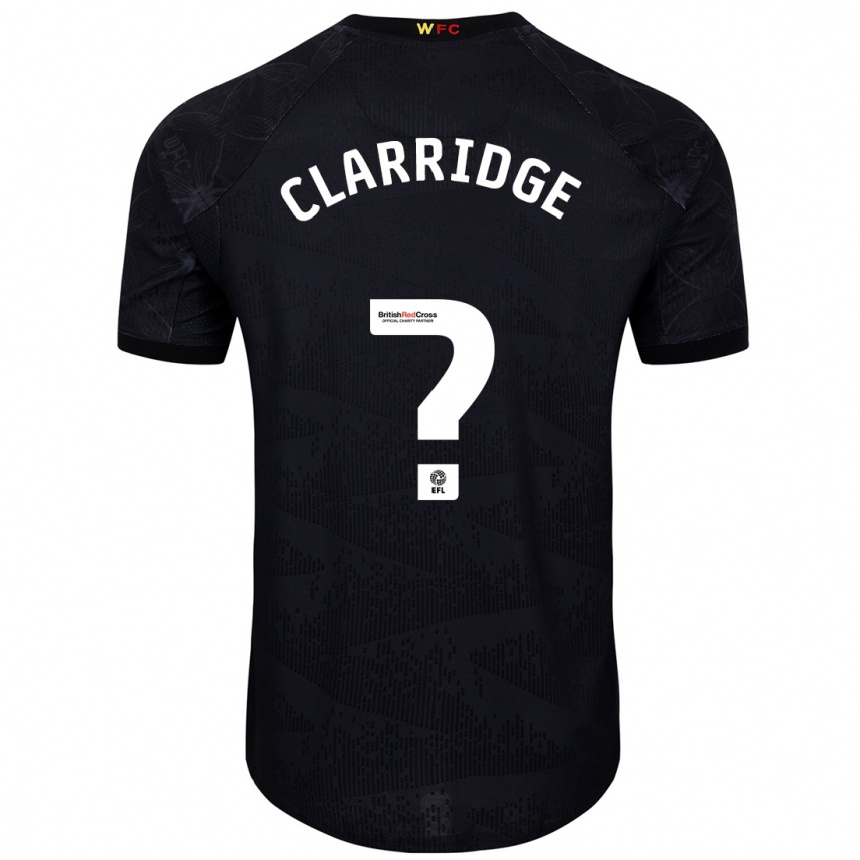 Niño Fútbol Camiseta James Clarridge #0 Negro Blanco 2ª Equipación 2024/25 México