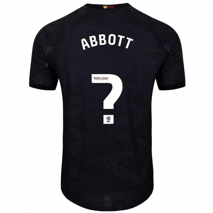 Niño Fútbol Camiseta George Abbott #0 Negro Blanco 2ª Equipación 2024/25 México