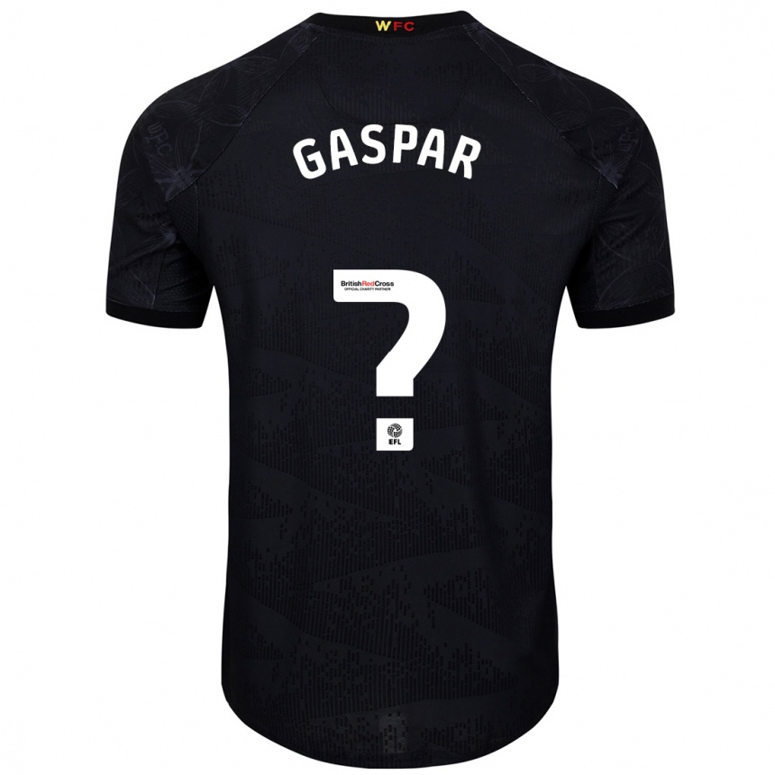 Niño Fútbol Camiseta Luigi Gaspar #0 Negro Blanco 2ª Equipación 2024/25 México