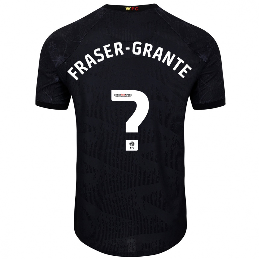 Niño Fútbol Camiseta Zak Fraser-Grante #0 Negro Blanco 2ª Equipación 2024/25 México