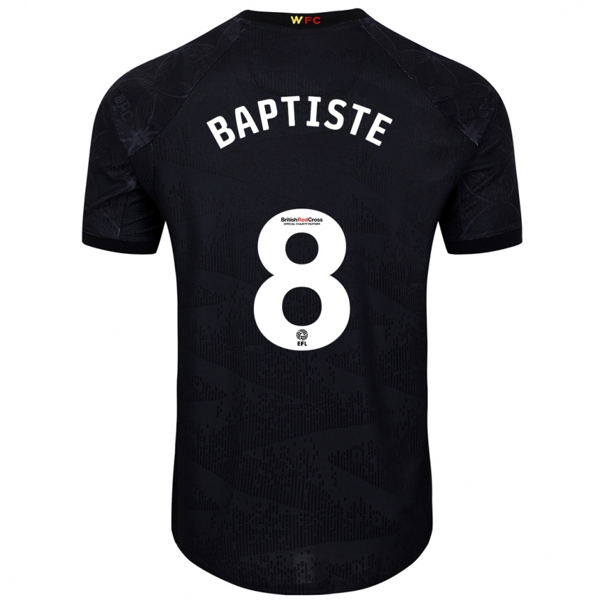 Niño Fútbol Camiseta Bianca Baptiste #8 Negro Blanco 2ª Equipación 2024/25 México