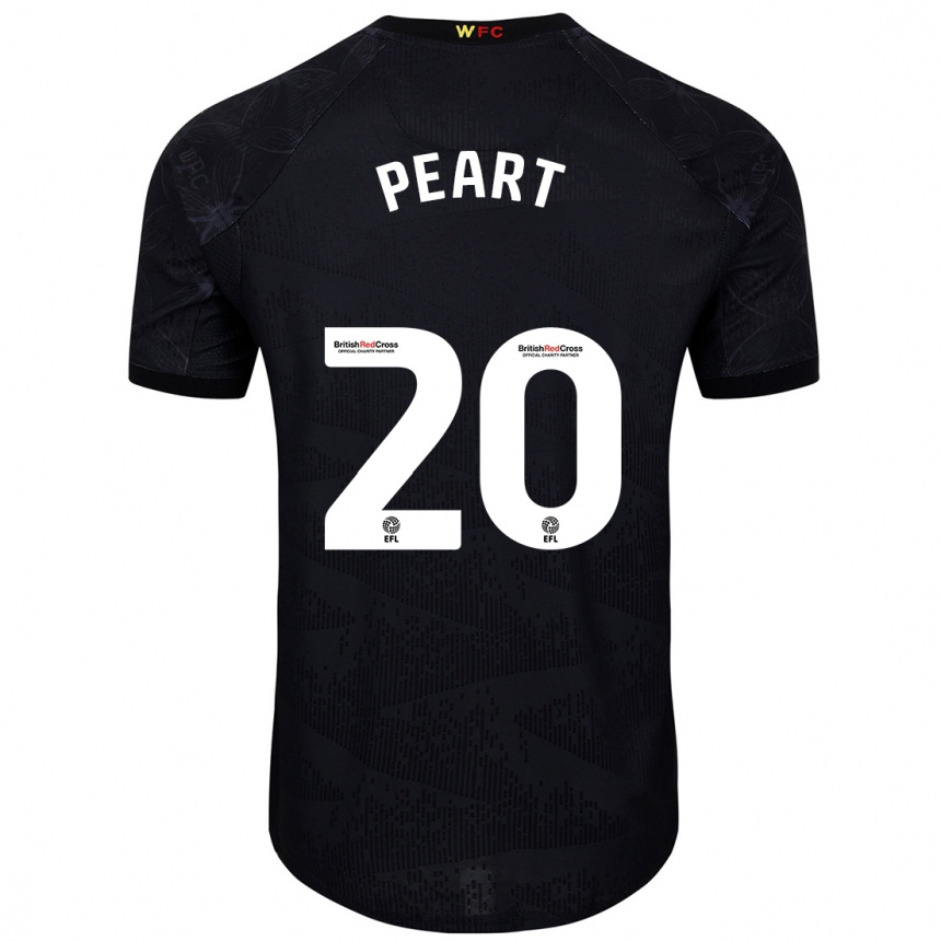 Niño Fútbol Camiseta Kalani Peart #20 Negro Blanco 2ª Equipación 2024/25 México