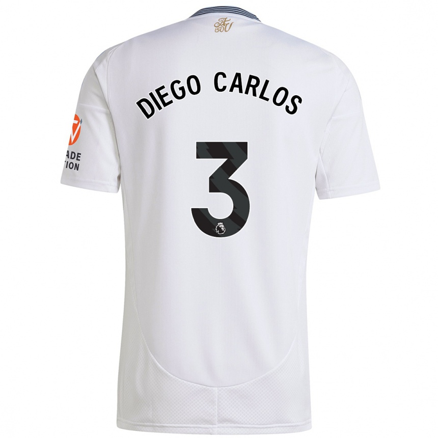 Niño Fútbol Camiseta Diego Carlos #3 Blanco 2ª Equipación 2024/25 México