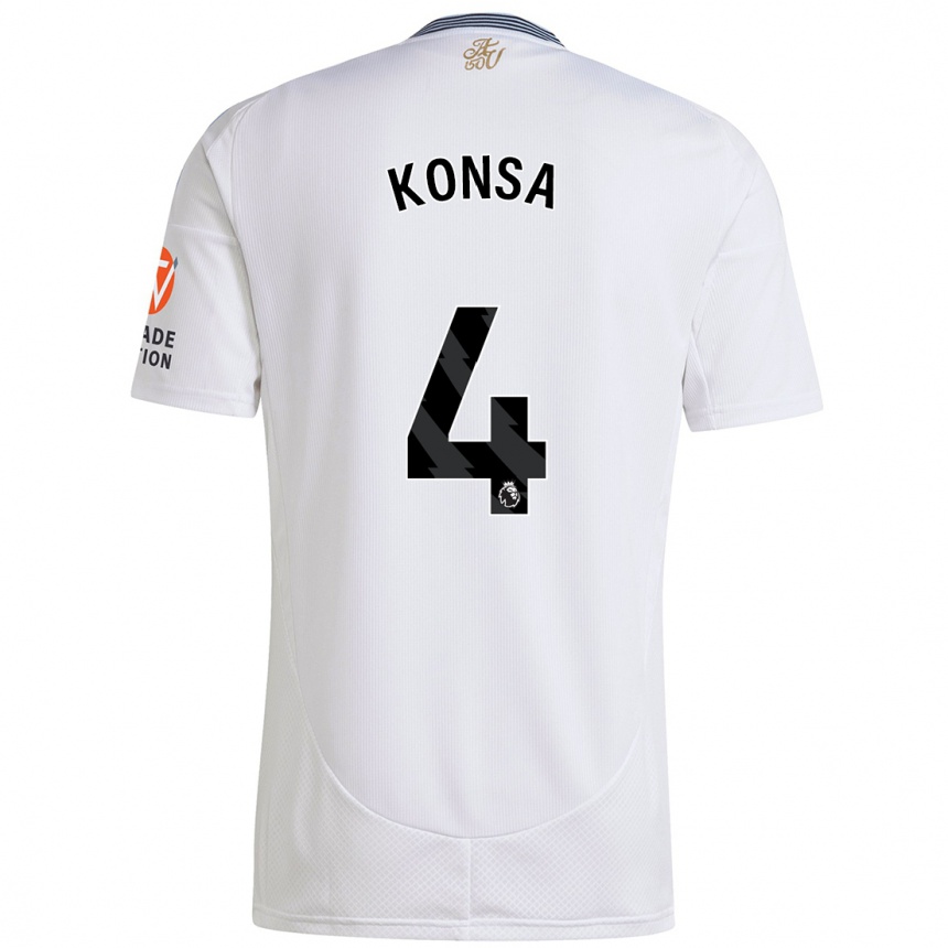 Niño Fútbol Camiseta Ezri Konsa #4 Blanco 2ª Equipación 2024/25 México