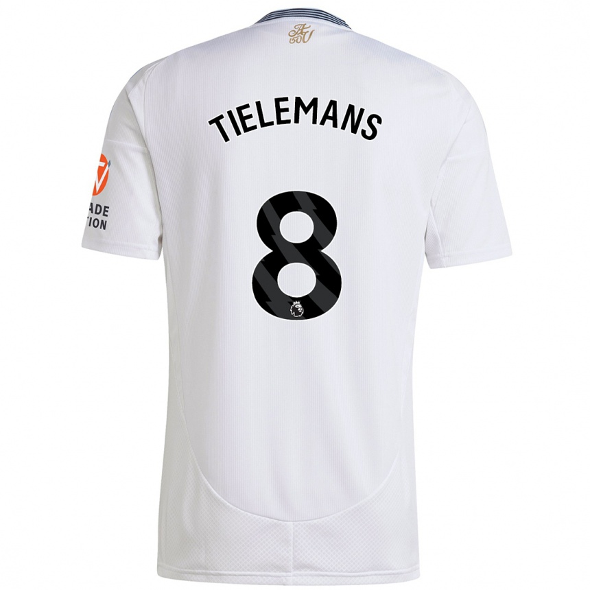 Niño Fútbol Camiseta Youri Tielemans #8 Blanco 2ª Equipación 2024/25 México