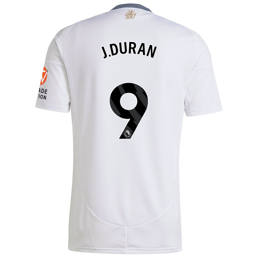 Niño Fútbol Camiseta Jhon Durán #9 Blanco 2ª Equipación 2024/25 México