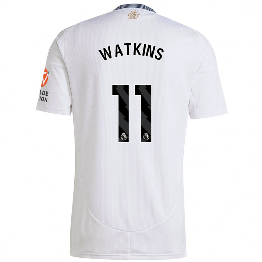 Niño Fútbol Camiseta Ollie Watkins #11 Blanco 2ª Equipación 2024/25 México