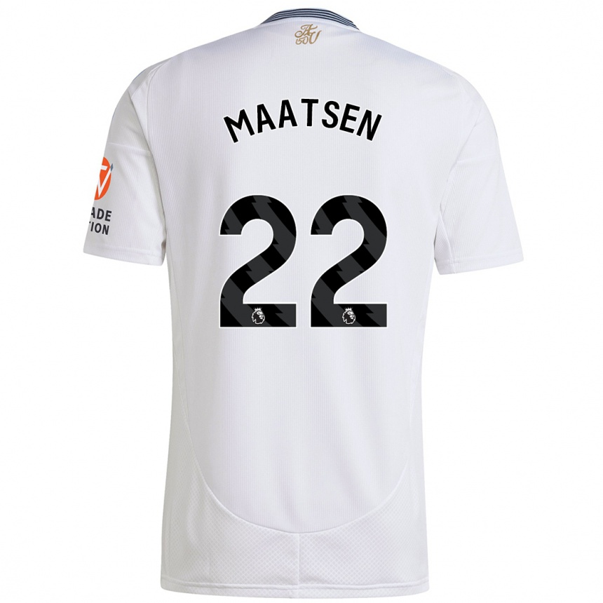 Niño Fútbol Camiseta Ian Maatsen #22 Blanco 2ª Equipación 2024/25 México