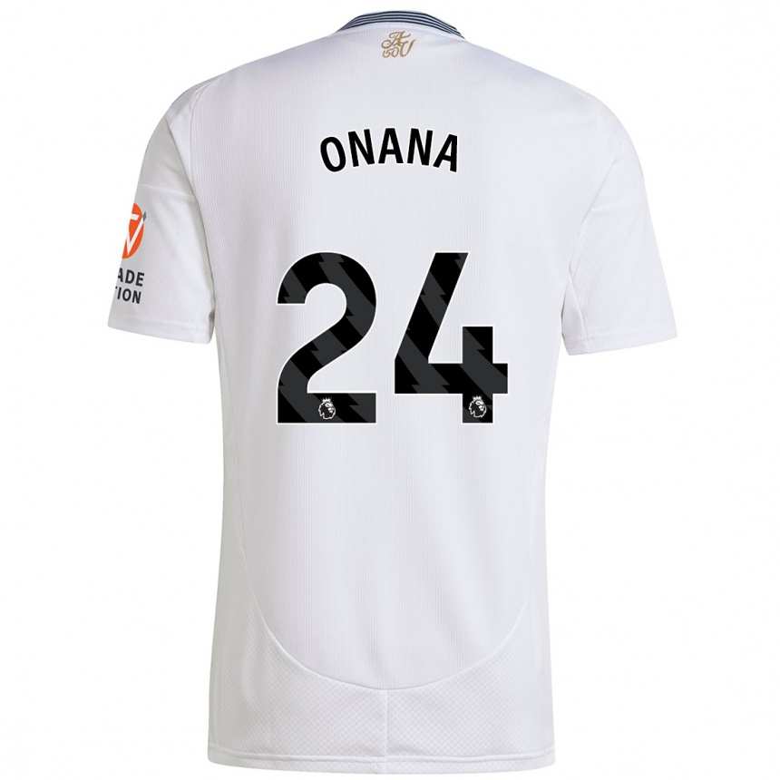 Niño Fútbol Camiseta Amadou Onana #24 Blanco 2ª Equipación 2024/25 México