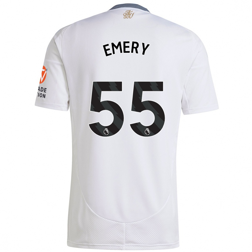 Niño Fútbol Camiseta Lander Emery #55 Blanco 2ª Equipación 2024/25 México