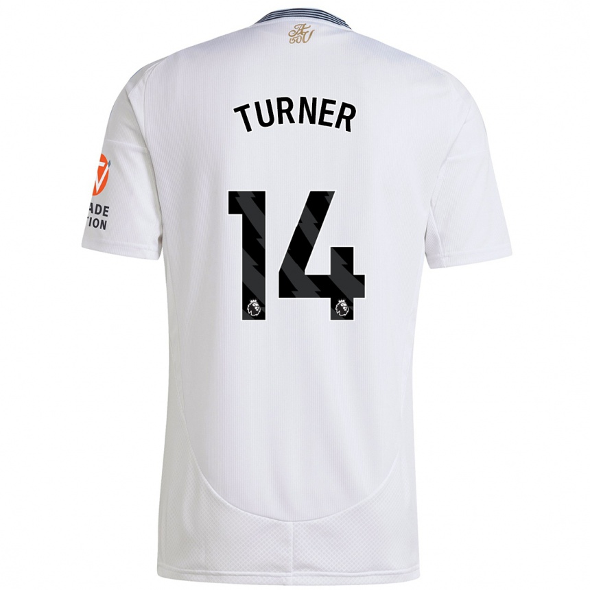 Niño Fútbol Camiseta Danielle Turner #14 Blanco 2ª Equipación 2024/25 México