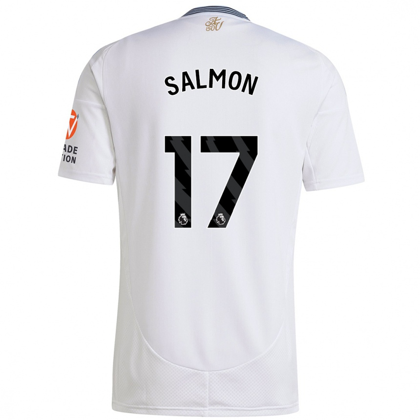 Niño Fútbol Camiseta Ebony Salmon #17 Blanco 2ª Equipación 2024/25 México