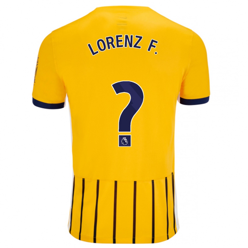 Niño Fútbol Camiseta Lorenz Ferdinand #0 Dorado Azul Rayas 2ª Equipación 2024/25 México