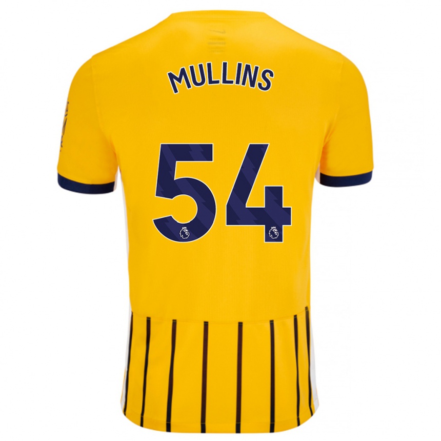 Niño Fútbol Camiseta Jamie Mullins #54 Dorado Azul Rayas 2ª Equipación 2024/25 México