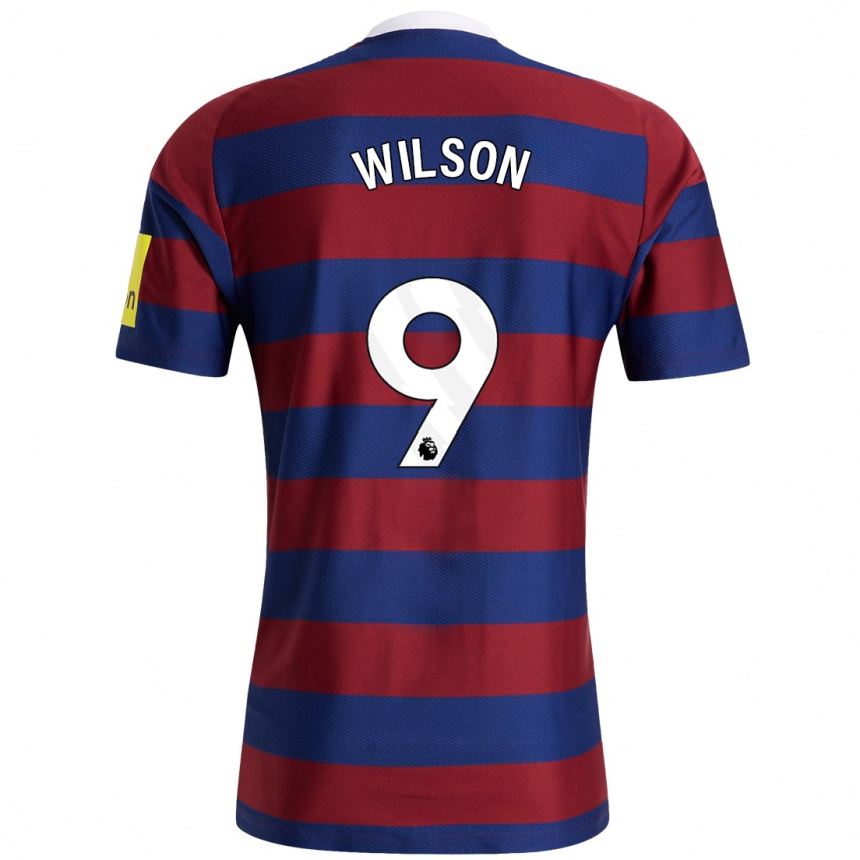 Niño Fútbol Camiseta Callum Wilson #9 Burdeos Azul Marino 2ª Equipación 2024/25 México