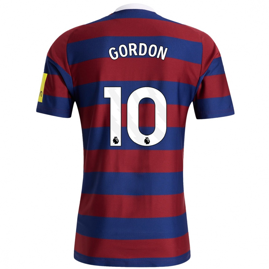 Niño Fútbol Camiseta Anthony Gordon #10 Burdeos Azul Marino 2ª Equipación 2024/25 México