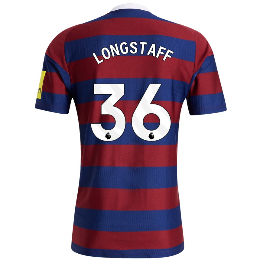 Niño Fútbol Camiseta Sean Longstaff #36 Burdeos Azul Marino 2ª Equipación 2024/25 México