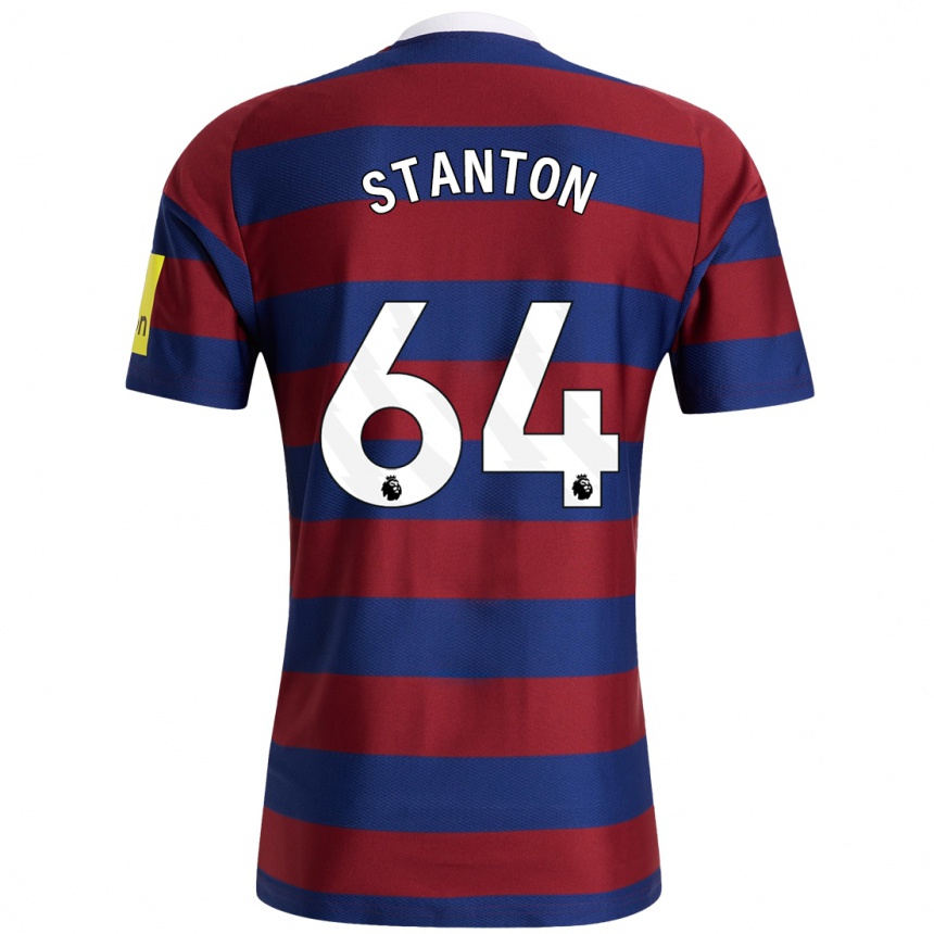 Niño Fútbol Camiseta Ellis Stanton #64 Burdeos Azul Marino 2ª Equipación 2024/25 México