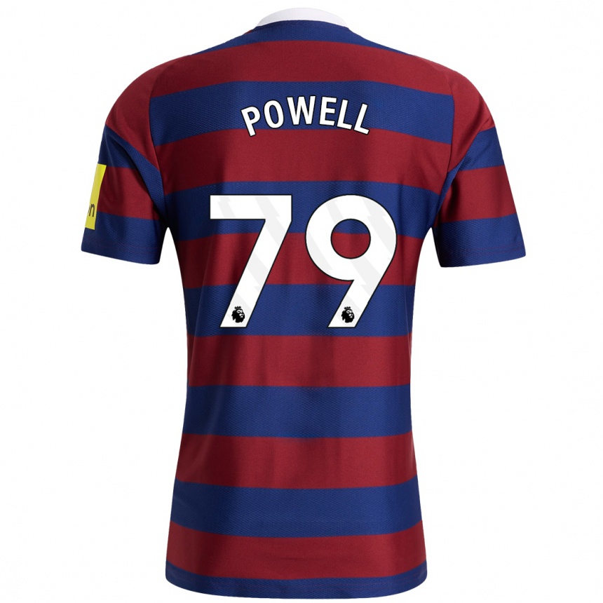 Niño Fútbol Camiseta Rory Powell #79 Burdeos Azul Marino 2ª Equipación 2024/25 México