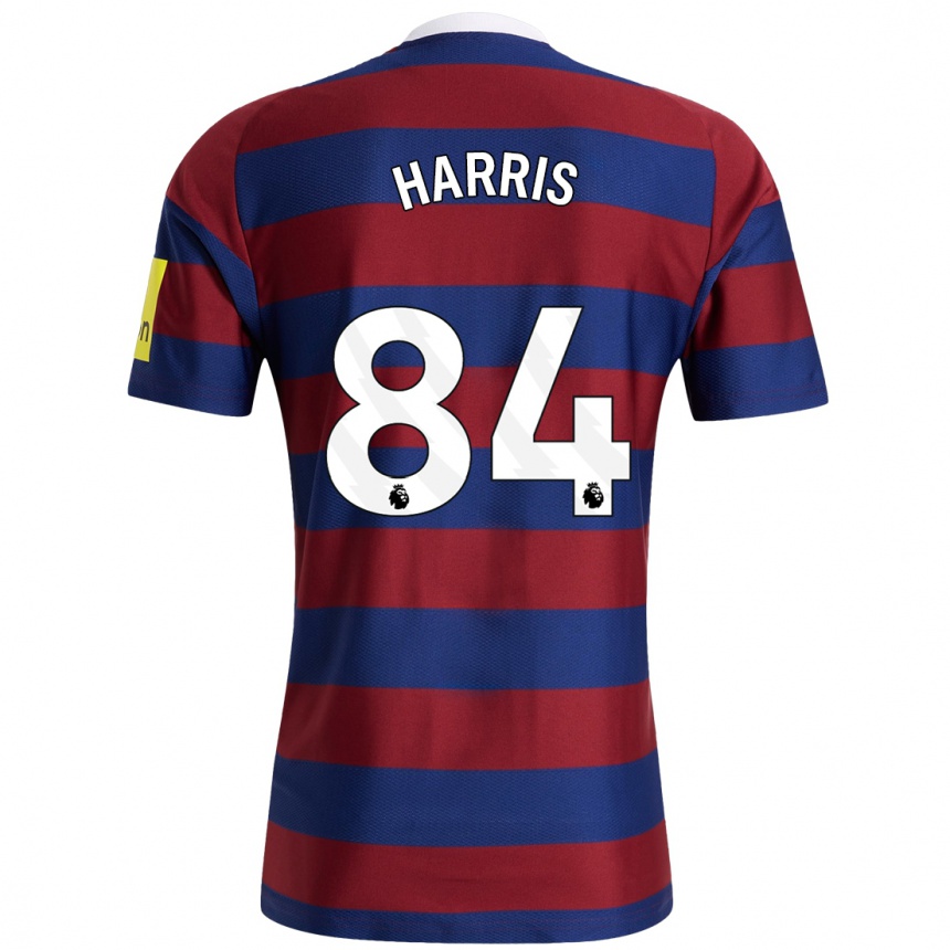 Niño Fútbol Camiseta Aidan Harris #84 Burdeos Azul Marino 2ª Equipación 2024/25 México