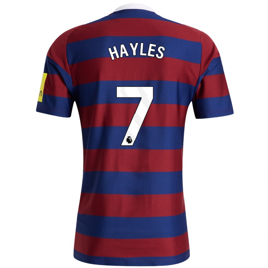 Niño Fútbol Camiseta Shania Hayles #7 Burdeos Azul Marino 2ª Equipación 2024/25 México