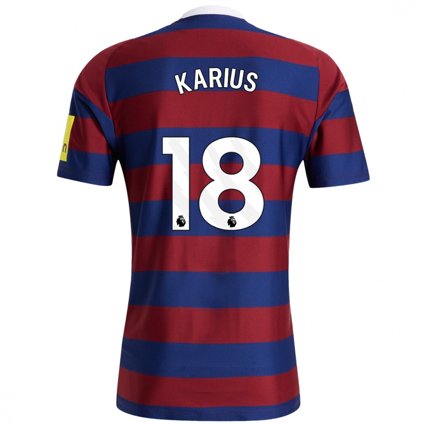 Niño Fútbol Camiseta Loris Karius #18 Burdeos Azul Marino 2ª Equipación 2024/25 México