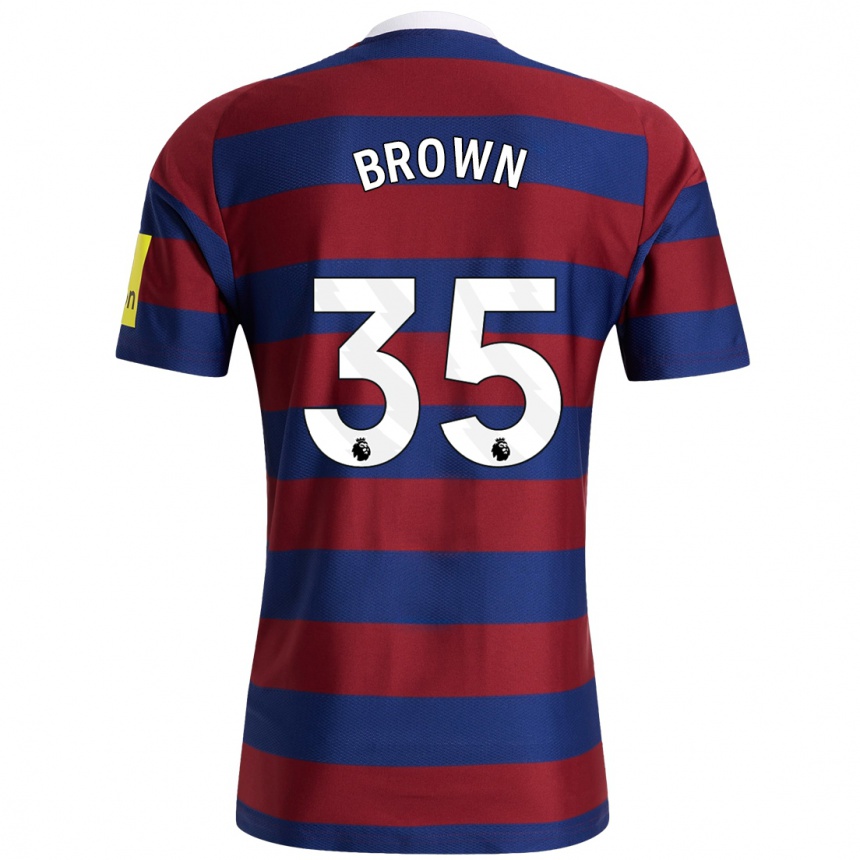 Niño Fútbol Camiseta Will Brown #35 Burdeos Azul Marino 2ª Equipación 2024/25 México