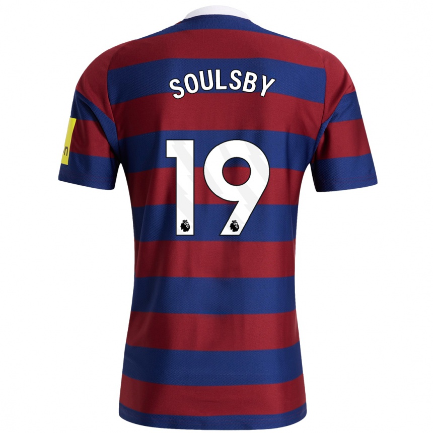 Niño Fútbol Camiseta Anna Soulsby #19 Burdeos Azul Marino 2ª Equipación 2024/25 México