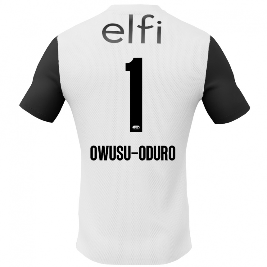 Niño Fútbol Camiseta Rome Jayden Owusu-Oduro #1 Blanco Negro 2ª Equipación 2024/25 México