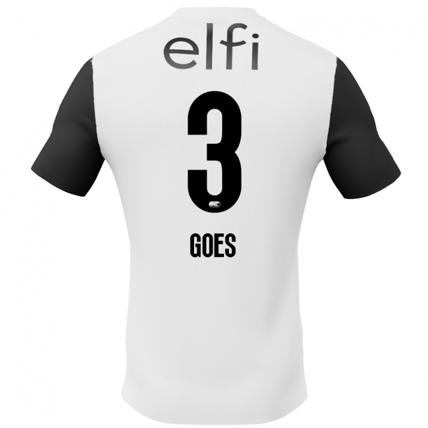 Niño Fútbol Camiseta Wouter Goes #3 Blanco Negro 2ª Equipación 2024/25 México