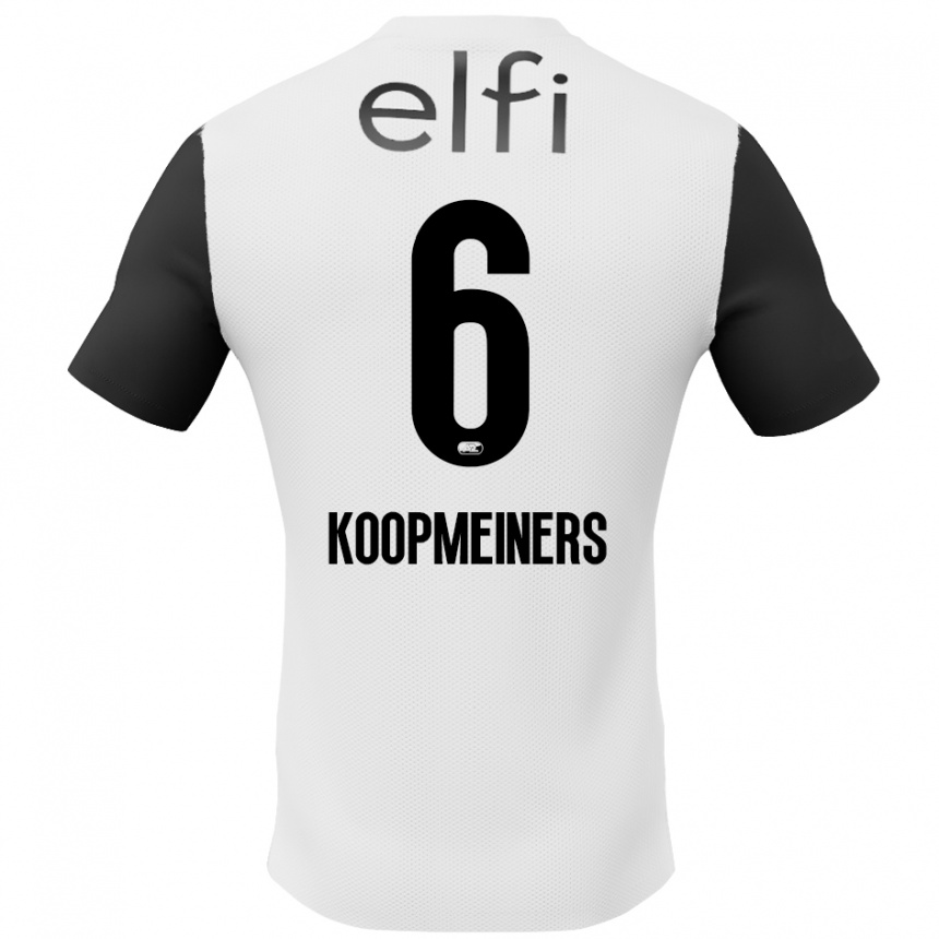 Niño Fútbol Camiseta Peer Koopmeiners #6 Blanco Negro 2ª Equipación 2024/25 México