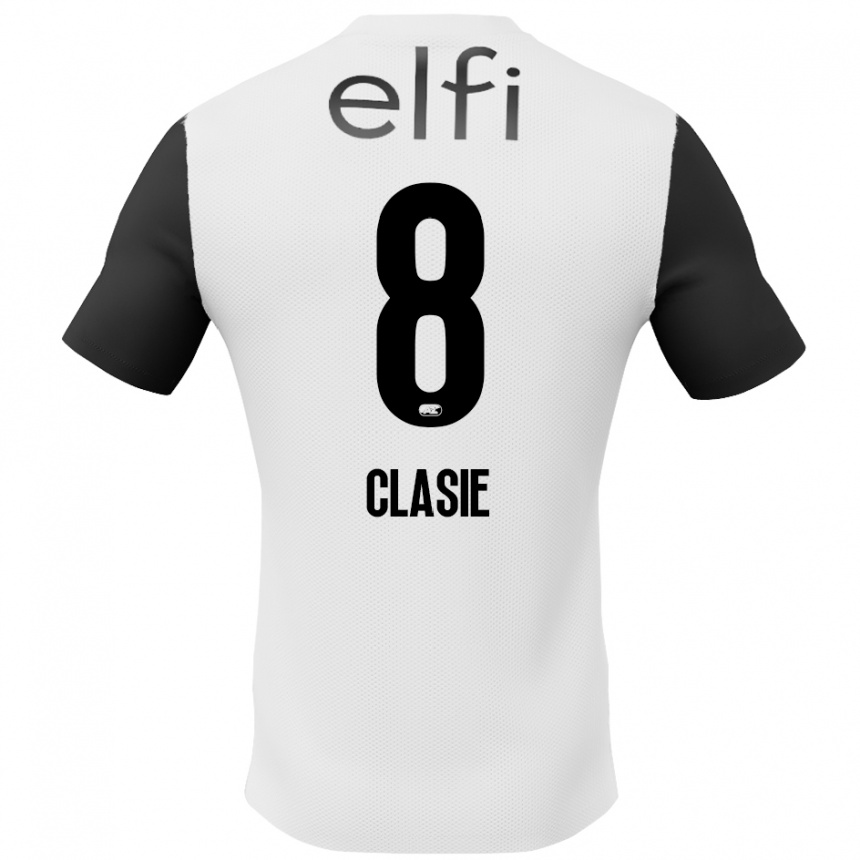 Niño Fútbol Camiseta Jordy Clasie #8 Blanco Negro 2ª Equipación 2024/25 México