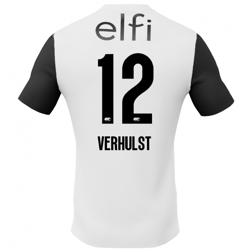 Niño Fútbol Camiseta Hobie Verhulst #12 Blanco Negro 2ª Equipación 2024/25 México