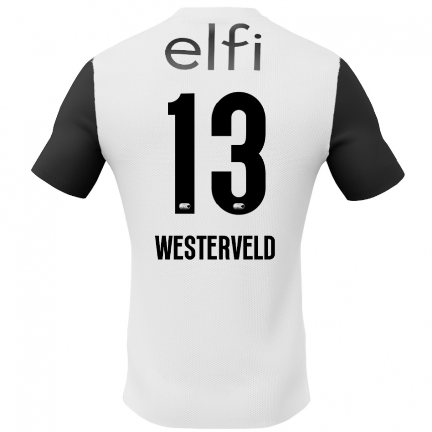 Niño Fútbol Camiseta Sem Westerveld #13 Blanco Negro 2ª Equipación 2024/25 México