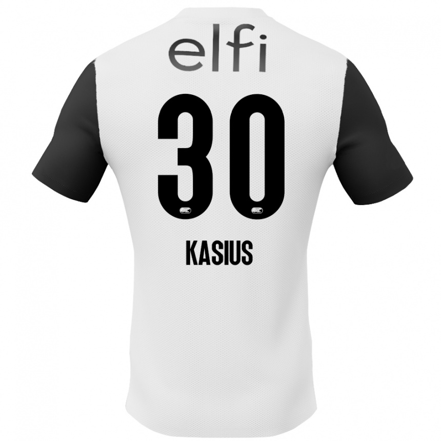 Niño Fútbol Camiseta Denso Kasius #30 Blanco Negro 2ª Equipación 2024/25 México