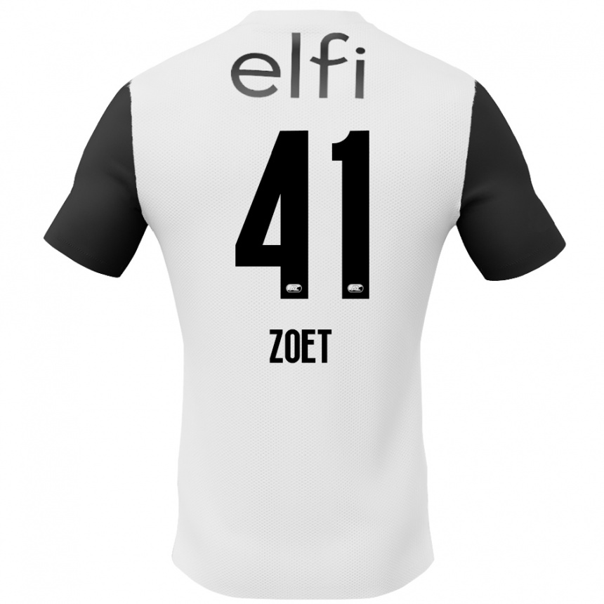 Niño Fútbol Camiseta Jeroen Zoet #41 Blanco Negro 2ª Equipación 2024/25 México