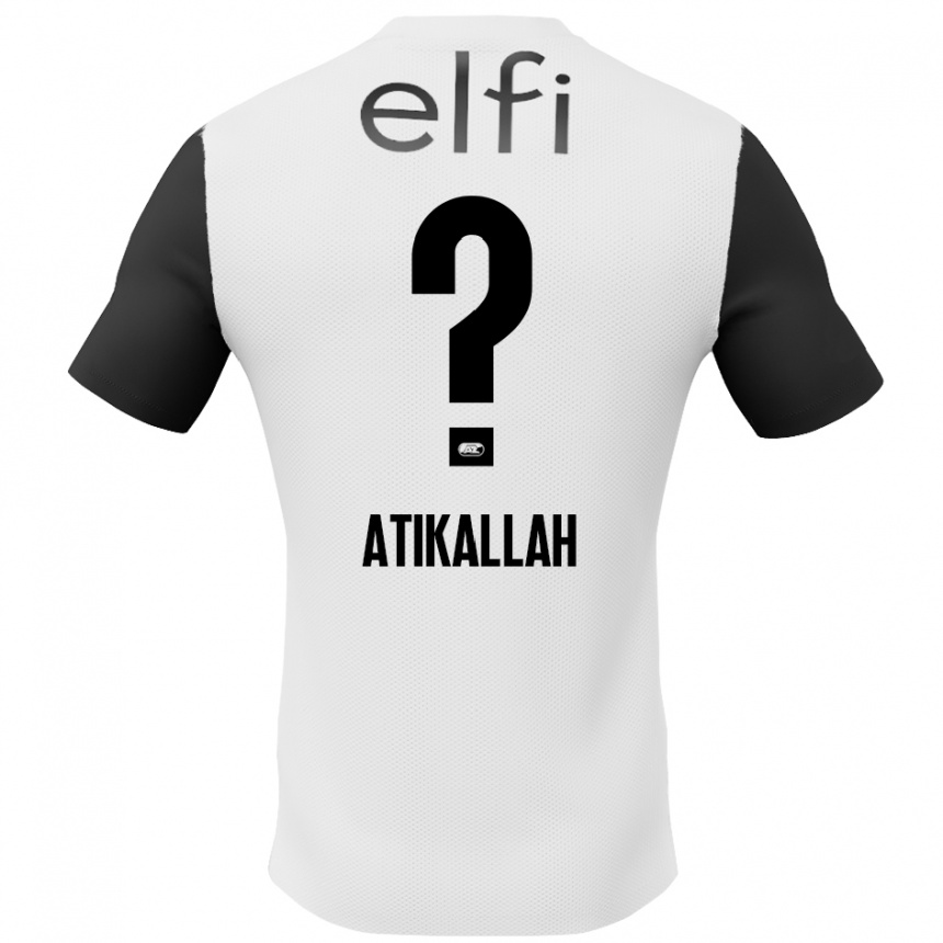 Niño Fútbol Camiseta Rayan Atikallah #0 Blanco Negro 2ª Equipación 2024/25 México