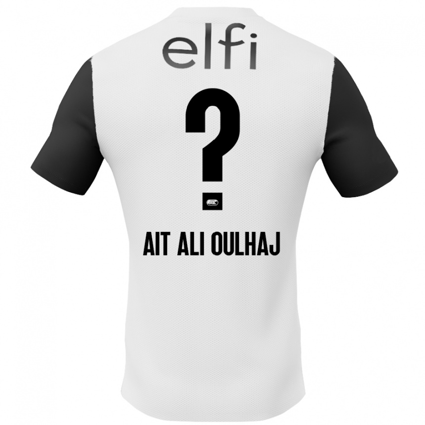 Niño Fútbol Camiseta Adam Ait Ali Oulhaj #0 Blanco Negro 2ª Equipación 2024/25 México