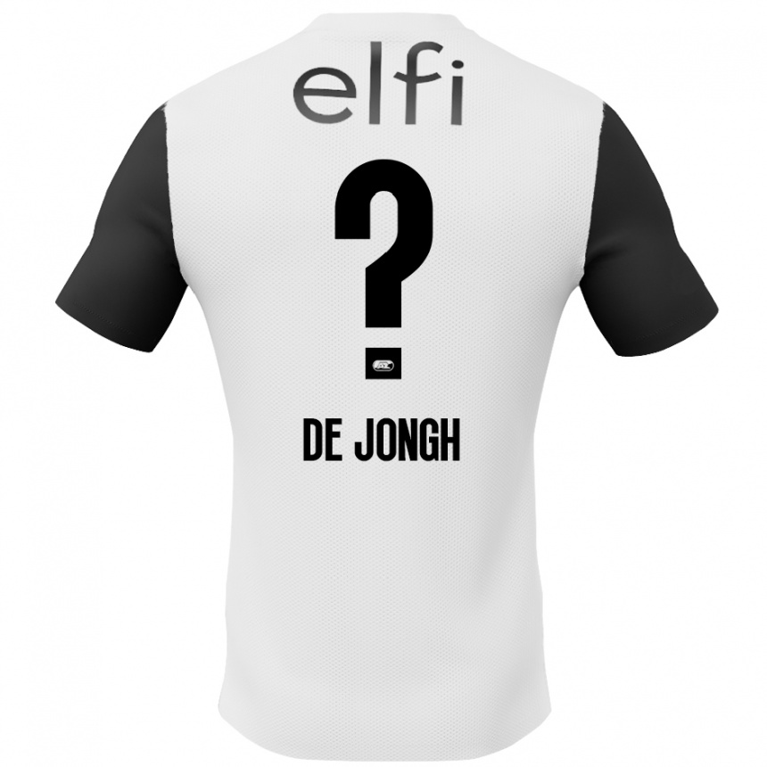 Niño Fútbol Camiseta Iain De Jongh #0 Blanco Negro 2ª Equipación 2024/25 México