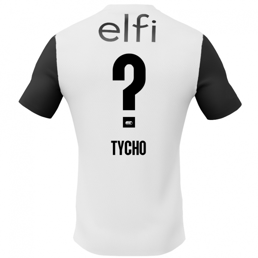 Niño Fútbol Camiseta Tycho De Wit #0 Blanco Negro 2ª Equipación 2024/25 México