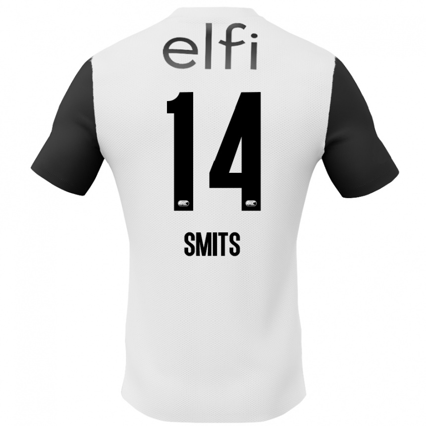 Niño Fútbol Camiseta Anthony Smits #14 Blanco Negro 2ª Equipación 2024/25 México