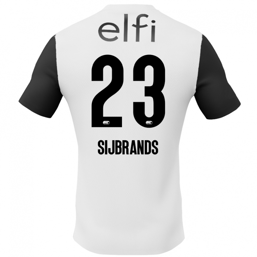 Niño Fútbol Camiseta Julian Sijbrands #23 Blanco Negro 2ª Equipación 2024/25 México