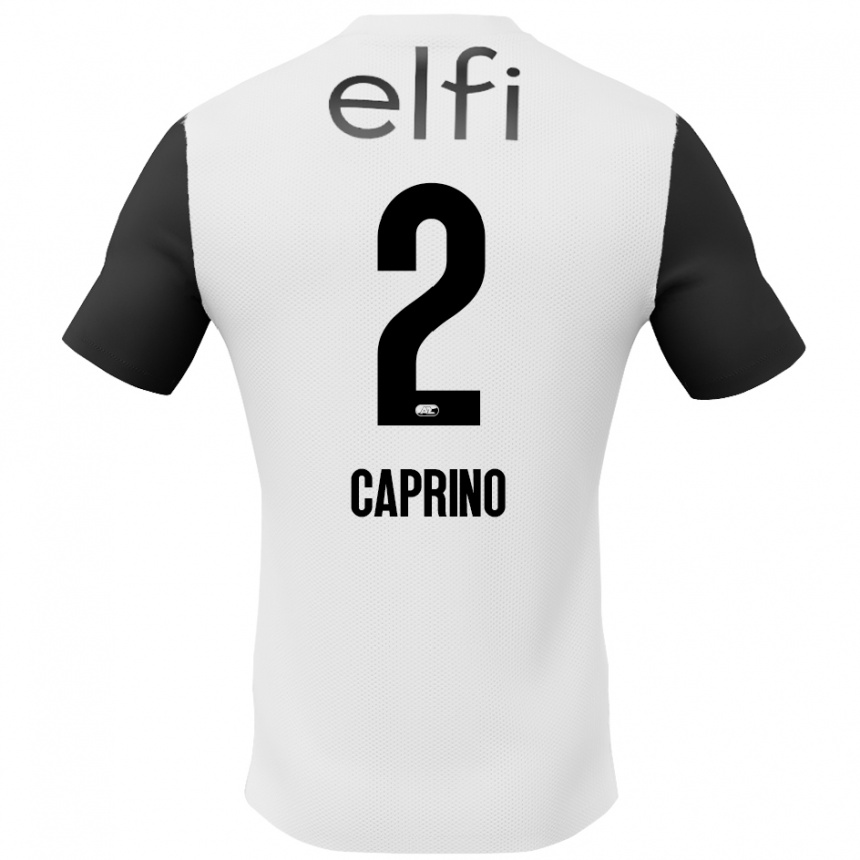 Niño Fútbol Camiseta Ginia Caprino #2 Blanco Negro 2ª Equipación 2024/25 México