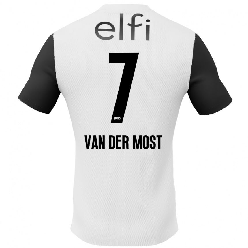 Niño Fútbol Camiseta Veerle Van Der Most #7 Blanco Negro 2ª Equipación 2024/25 México