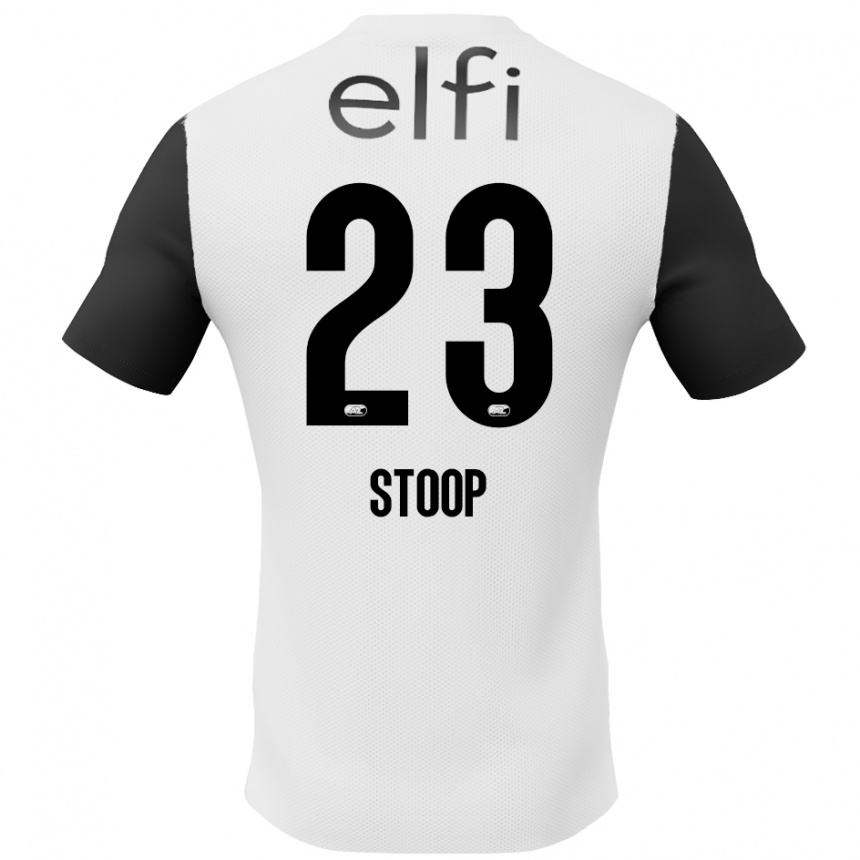 Niño Fútbol Camiseta Maudy Stoop #23 Blanco Negro 2ª Equipación 2024/25 México