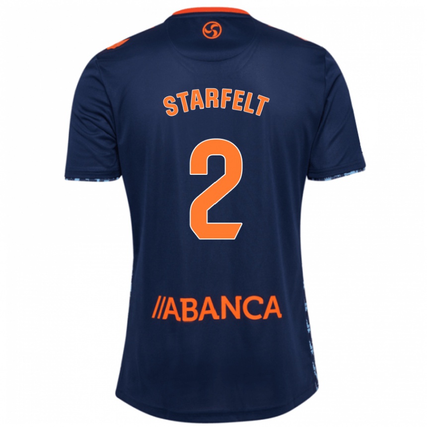 Niño Fútbol Camiseta Carl Starfelt #2 Azul Marino 2ª Equipación 2024/25 México