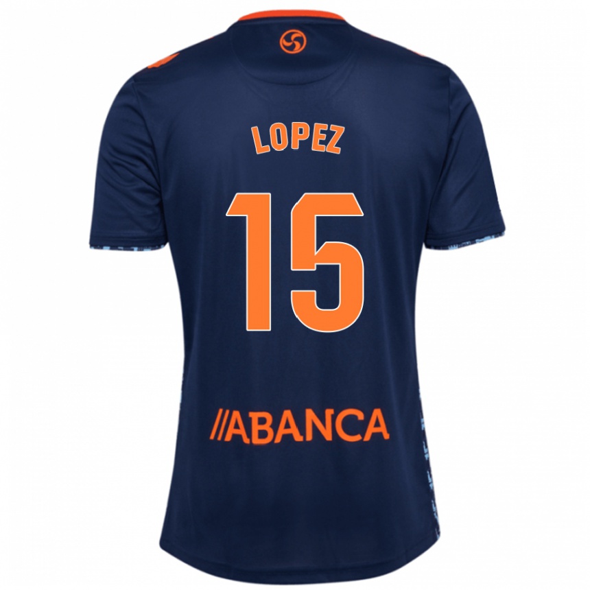 Niño Fútbol Camiseta Fer López #15 Azul Marino 2ª Equipación 2024/25 México